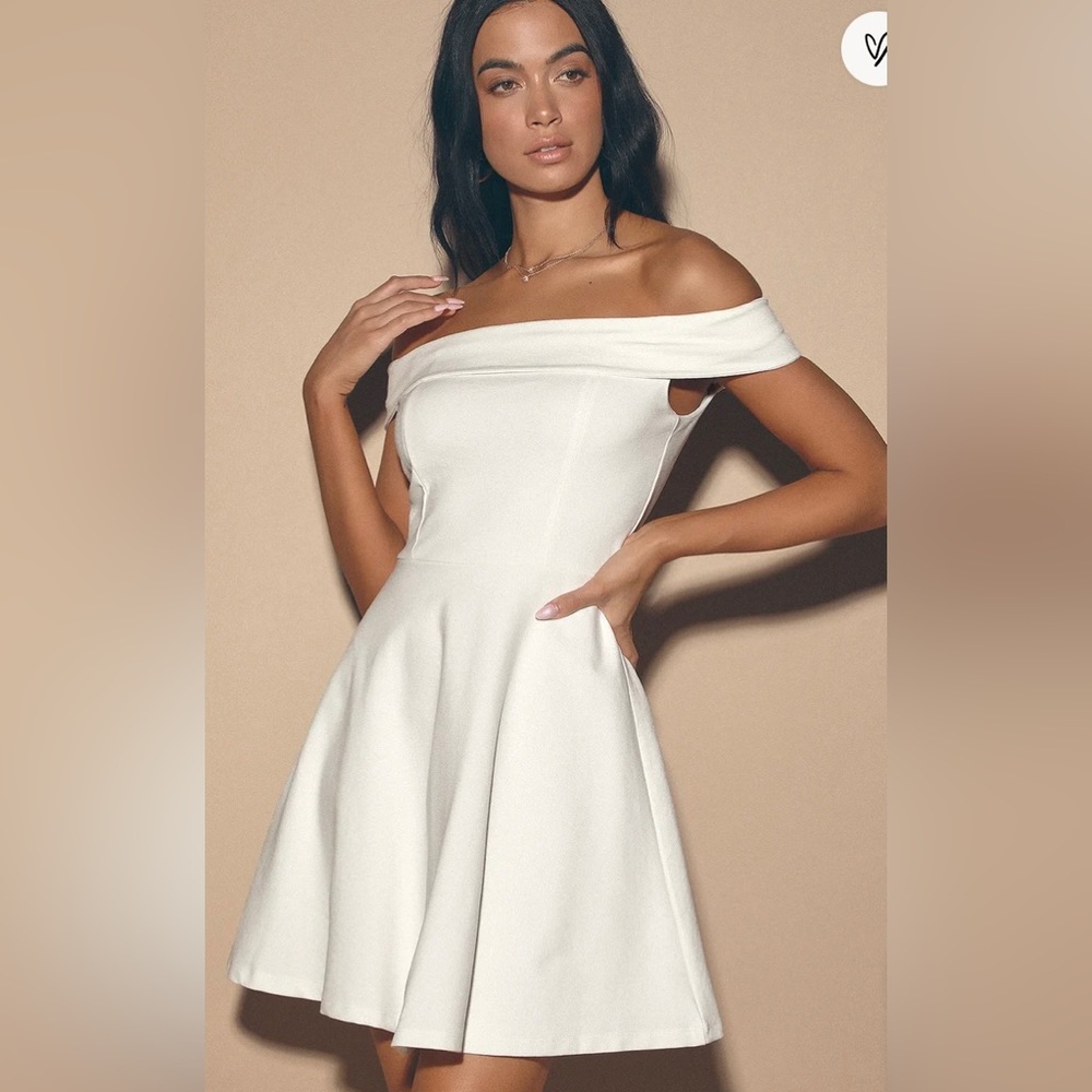 lulus white off the shoulder dress